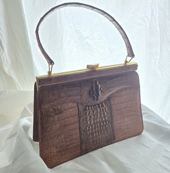 Vintage Genuine Crocodile Handbag - Picture 2 of 11